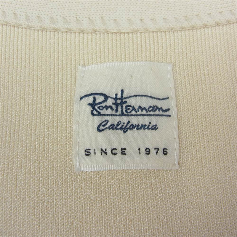 Ron Herman ロンハーマン 21SS Knit Coadigan ベルテッド Vネック ロング カーディガン ノーカラー コート ベージュ系 XS【中古】