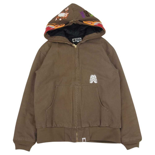 A BATHING APE アベイシングエイプ シャーク ワーク ジャケット ブラウン系 M【中古】