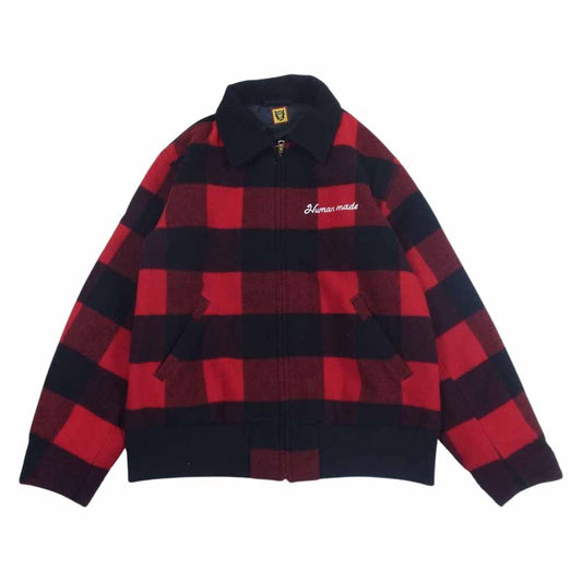 HUMAN MADE ヒューマンメイド ZIP-UP LUMBER JACKET RED ジップアップ ランバー ジャケット レッド系 ブラック系 L【中古】