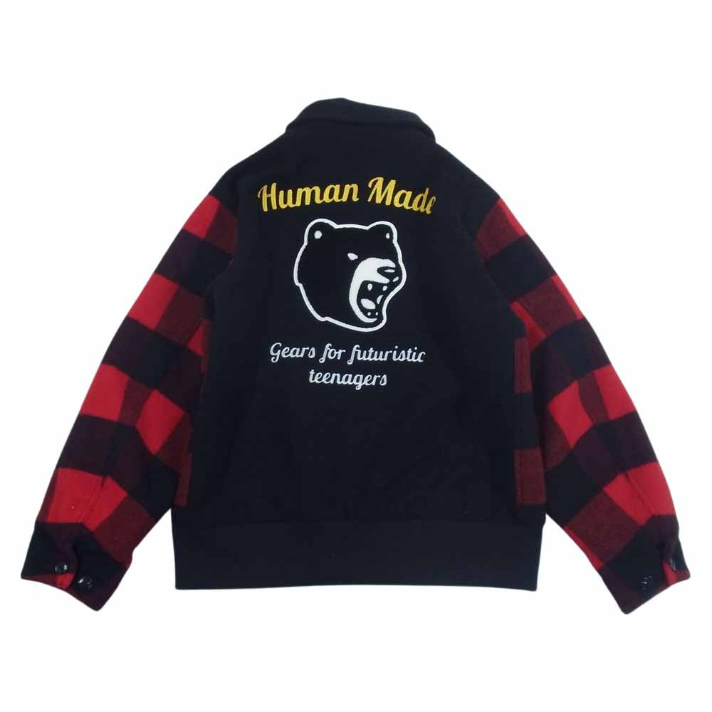HUMAN MADE ヒューマンメイド ZIP-UP LUMBER JACKET RED ジップアップ ランバー ジャケット レッド系 ブラック系 L【中古】