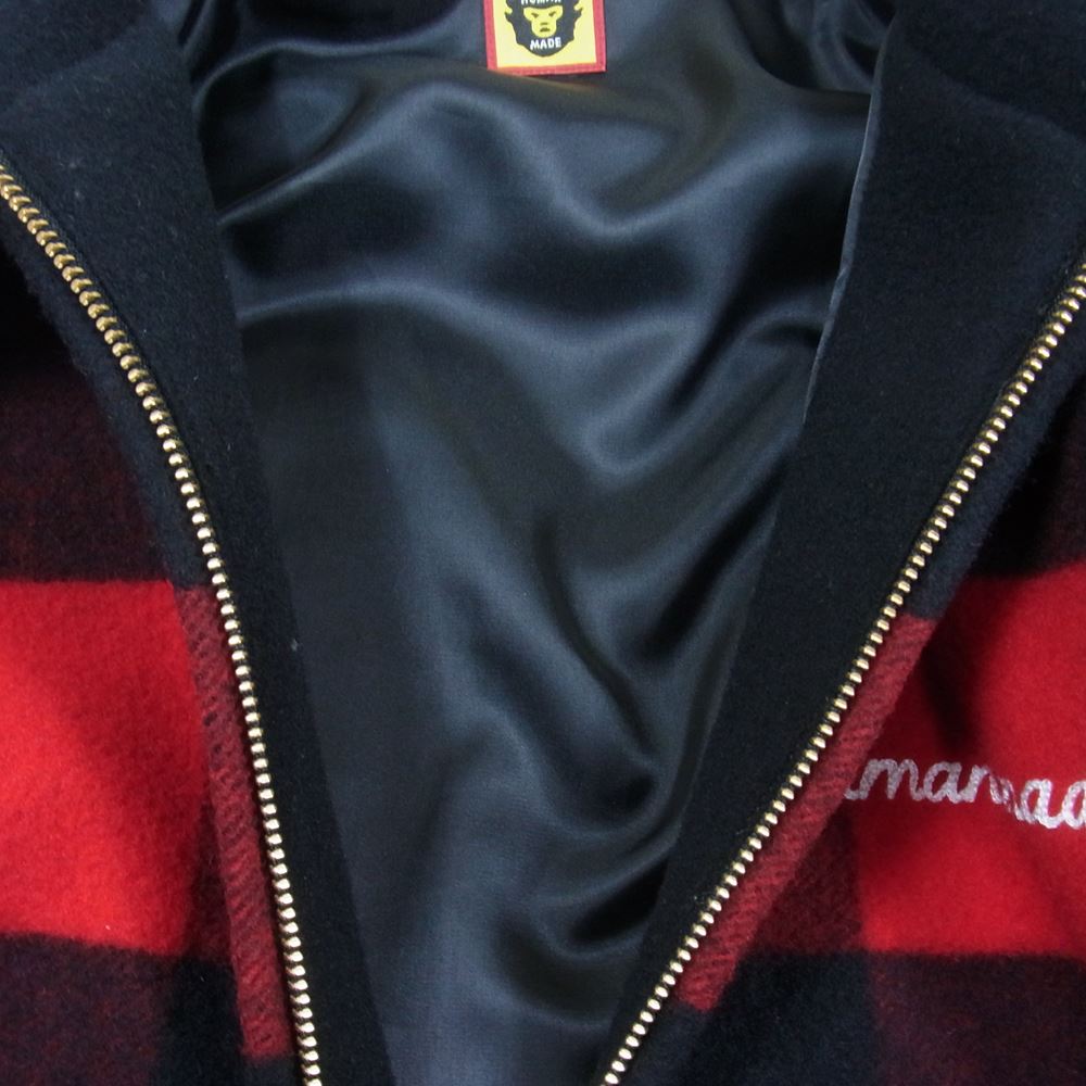 HUMAN MADE ヒューマンメイド ZIP-UP LUMBER JACKET RED ジップアップ ランバー ジャケット レッド系 ブラック系 L【中古】