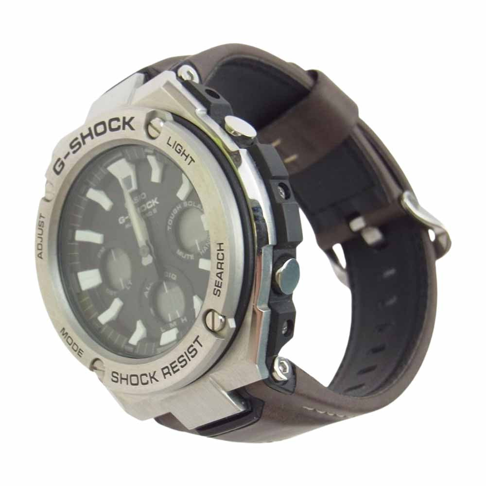 CASIO G-SHOCK カシオ ジーショック GST-W130L Gスチール デジアナ 電波ソーラー 腕時計 ウオッチ シルバー系【中古】