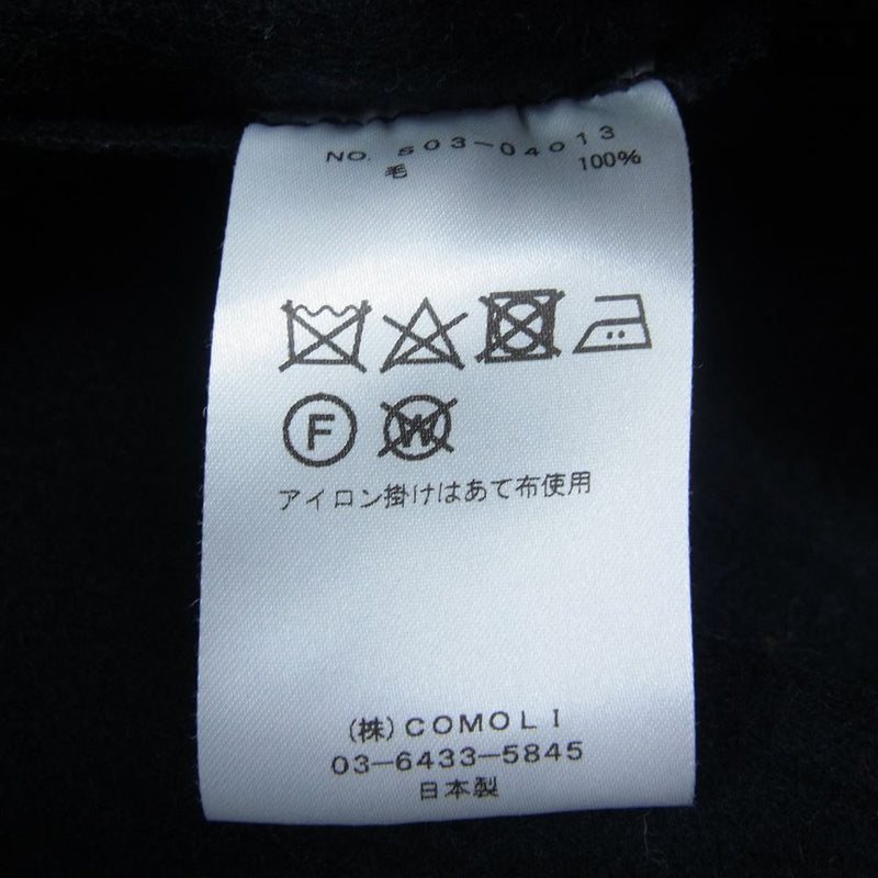 COMOLI コモリ 20AW S03-04013 メルトン フーデッド コート ネイビー系 1【中古】