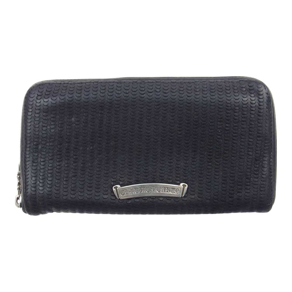 CHROME HEARTS クロムハーツ（原本無） REC F ZIP NOVELTY ノベルティ レザー レック ラウンドジップ ウォレット ブラック系【中古】