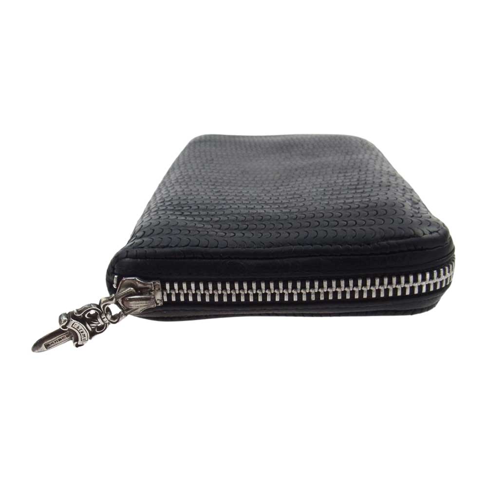 CHROME HEARTS クロムハーツ（原本無） REC F ZIP NOVELTY ノベルティ レザー レック ラウンドジップ ウォレット ブラック系【中古】