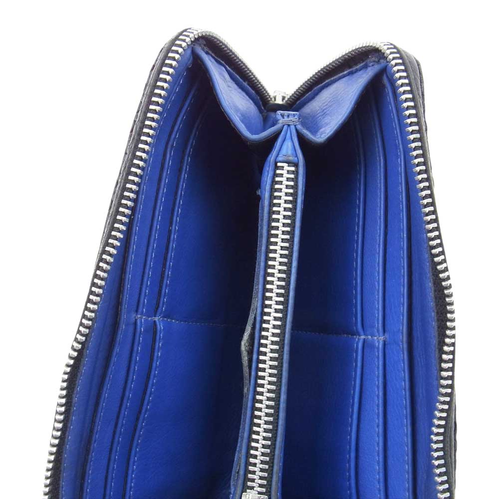 CHROME HEARTS クロムハーツ（原本無） REC F ZIP NOVELTY ノベルティ レザー レック ラウンドジップ ウォレット ブラック系【中古】