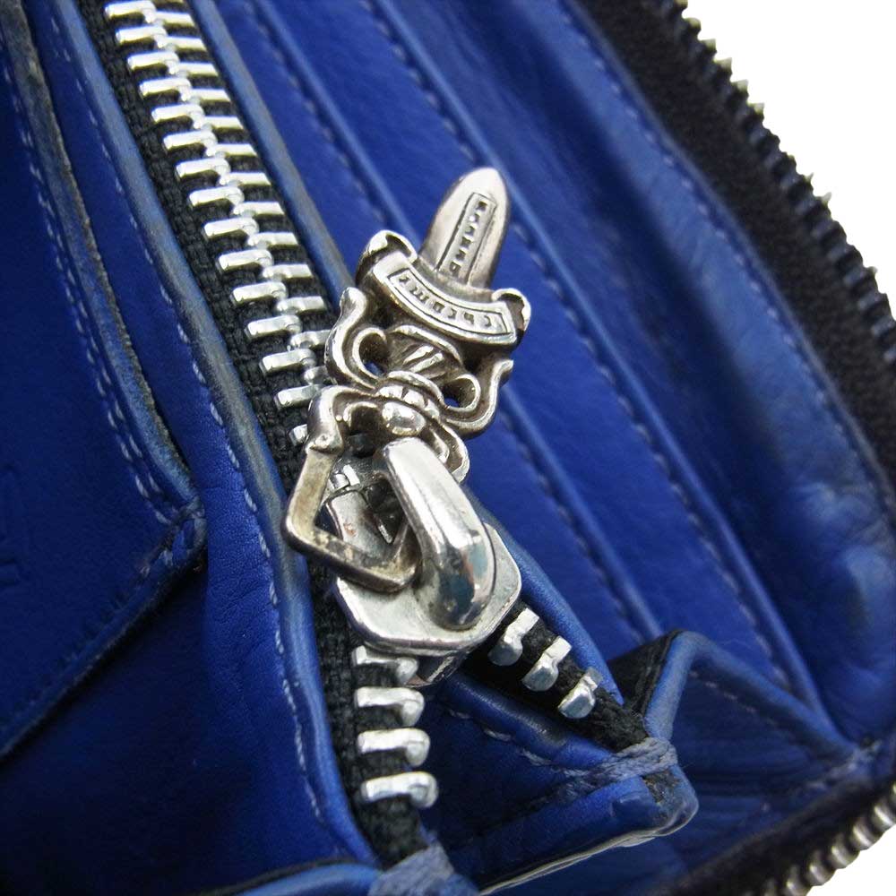 CHROME HEARTS クロムハーツ（原本無） REC F ZIP NOVELTY ノベルティ レザー レック ラウンドジップ ウォレット ブラック系【中古】