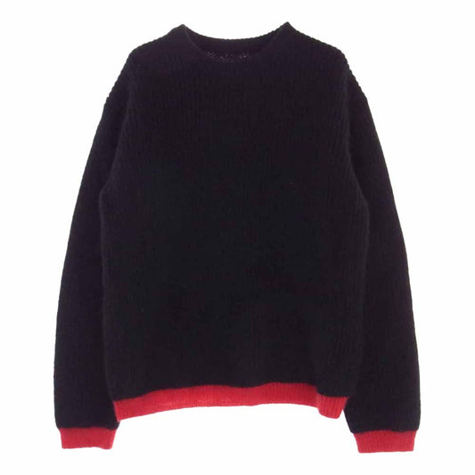 uniform experiment ユニフォームエクスペリメント UE-189083 モヘア 切替 ニット セーター ブラック系 ２【中古】