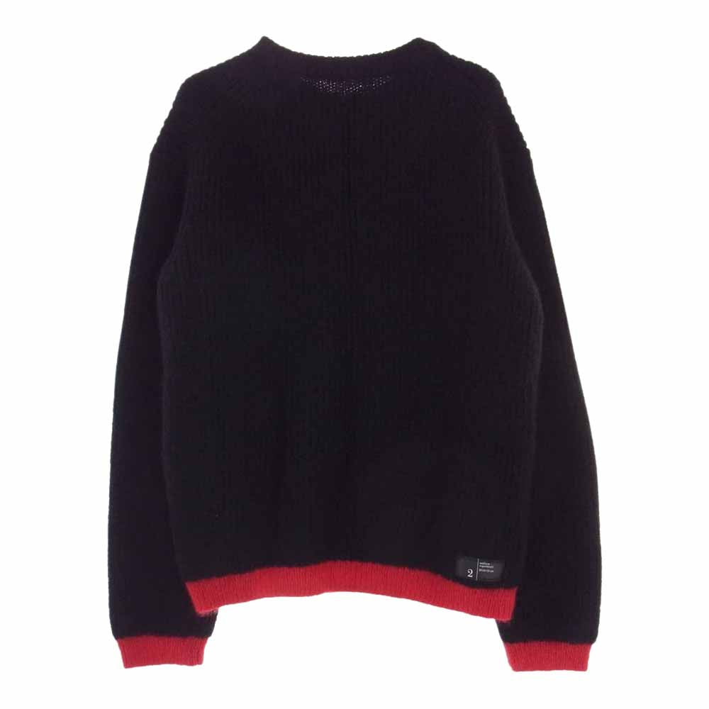 uniform experiment ユニフォームエクスペリメント UE-189083 モヘア 切替 ニット セーター ブラック系 ２【中古】