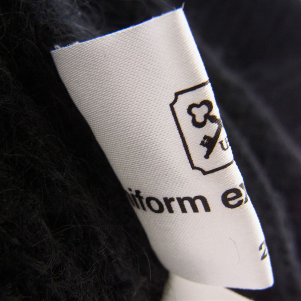 uniform experiment ユニフォームエクスペリメント UE-189083 モヘア 切替 ニット セーター ブラック系 ２【中古】