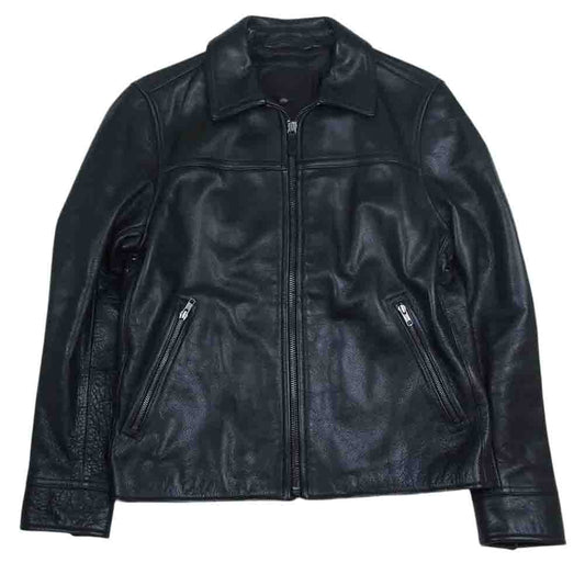 COACH コーチ レザー シングル ライダース ジャケット ブラック系 S【中古】
