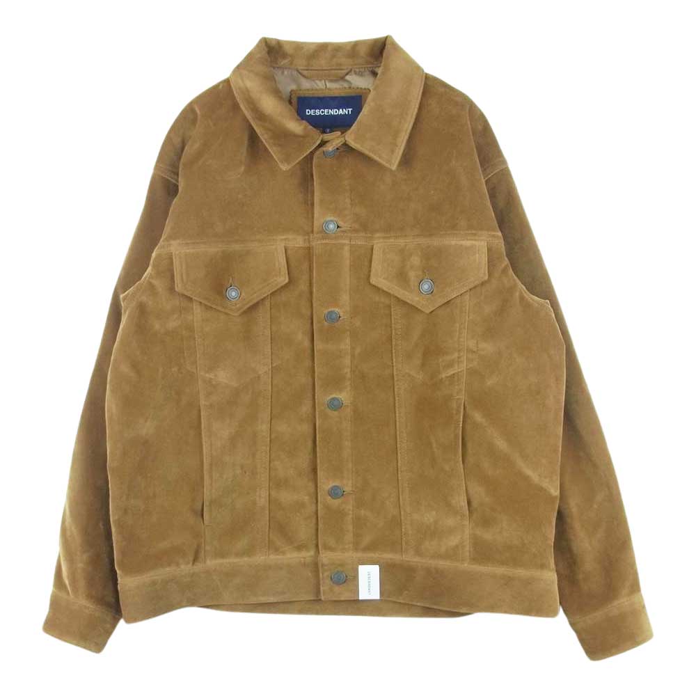 DESCENDANT ディセンダント 21AW PIGPEN TRACKER JACKET ピッグペン トラッカー ジャケット フェイクスエード ブラウン系 2【美品】【中古】