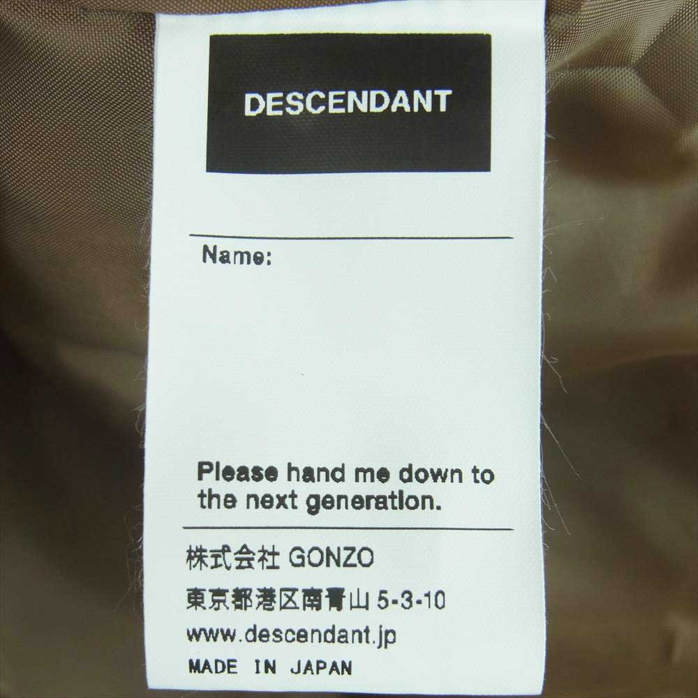 DESCENDANT ディセンダント 21AW PIGPEN TRACKER JACKET ピッグペン トラッカー ジャケット フェイクスエード ブラウン系 2【美品】【中古】
