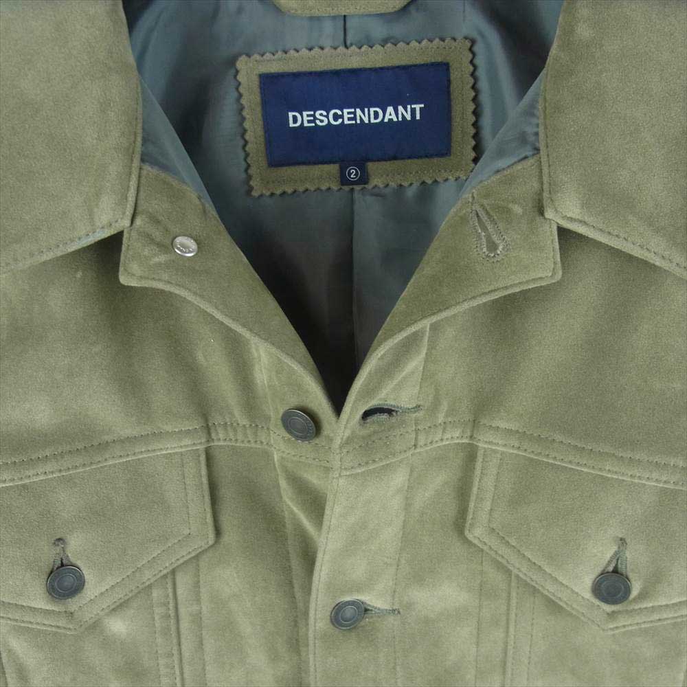 DESCENDANT ディセンダント 21AW PIGPEN TRACKER JACKET ピッグペン トラッカー ジャケット フェイクスエード グレー系 2【美品】【中古】