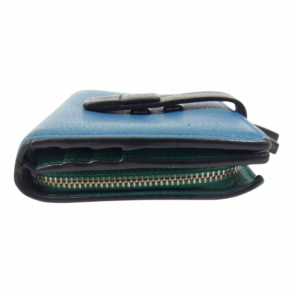 LOEWE ロエベ 124.12.Z44 二つ折り財布 アナグラム コンパクト ジップ 
