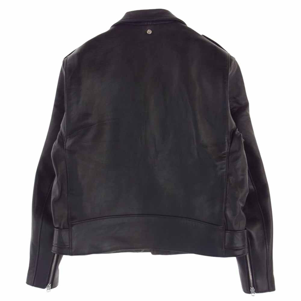 schott ショット 217US SHEEP ONE STAR TALL RIDERS 茶芯 シープ ワン スター トール レザー ダブルライダース ジャケット ブラック系 44【美品】【中古】