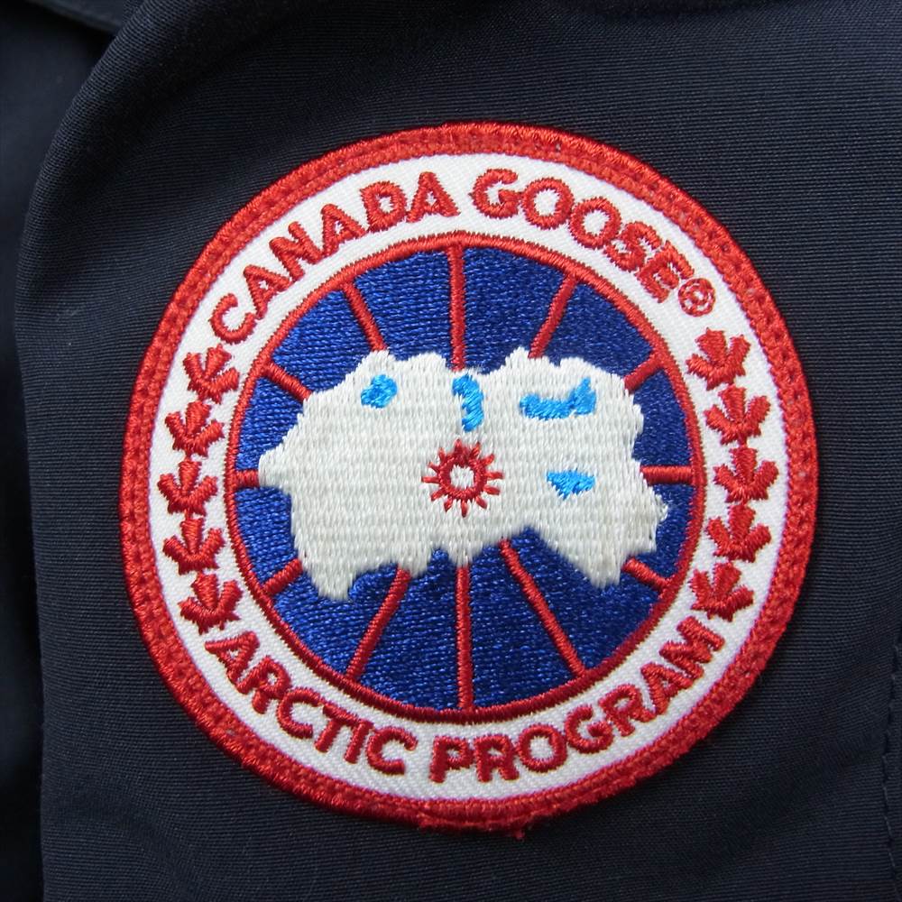 CANADA GOOSE カナダグース 3037JL R 国内正規品 グリフィンタグ VICTORIA PARKA ヴィクトリアパーカ ダウン ジャケット ネイビー系 S【中古】