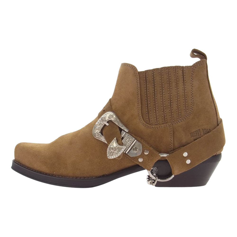 ジョニーブルズ 4719 IG別注 SUEDE CAMEL スエード バックルチェーンストラップ ウエスタンブーツ ブラウン系 42【極上美品】【中古】