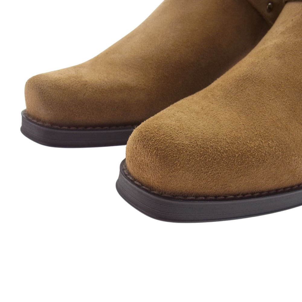 ジョニーブルズ 4719 IG別注 SUEDE CAMEL スエード バックルチェーンストラップ ウエスタンブーツ ブラウン系 42【極上美品】【中古】
