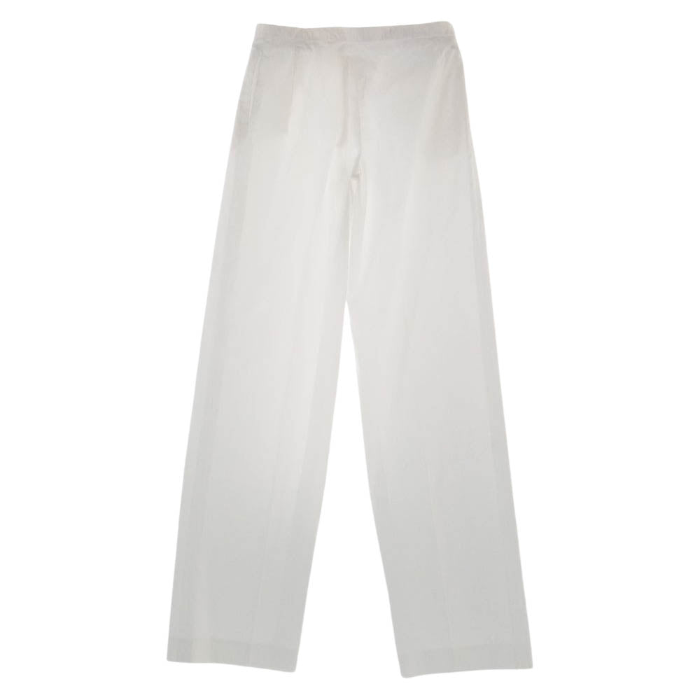 JIL SANDER ジルサンダー 301000 フルレングス ワイドストレート 1タック パンツ ホワイト系【中古】