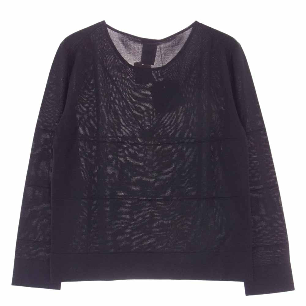 HERMES エルメス マルジェラ期 PULL ENCOLURE RONDE SOIRE RAYURES NERVURE NOIR 立体裁断 プルオーバ― ニット カットソー ダークネイビー系【新古品】【未使用】【中古】