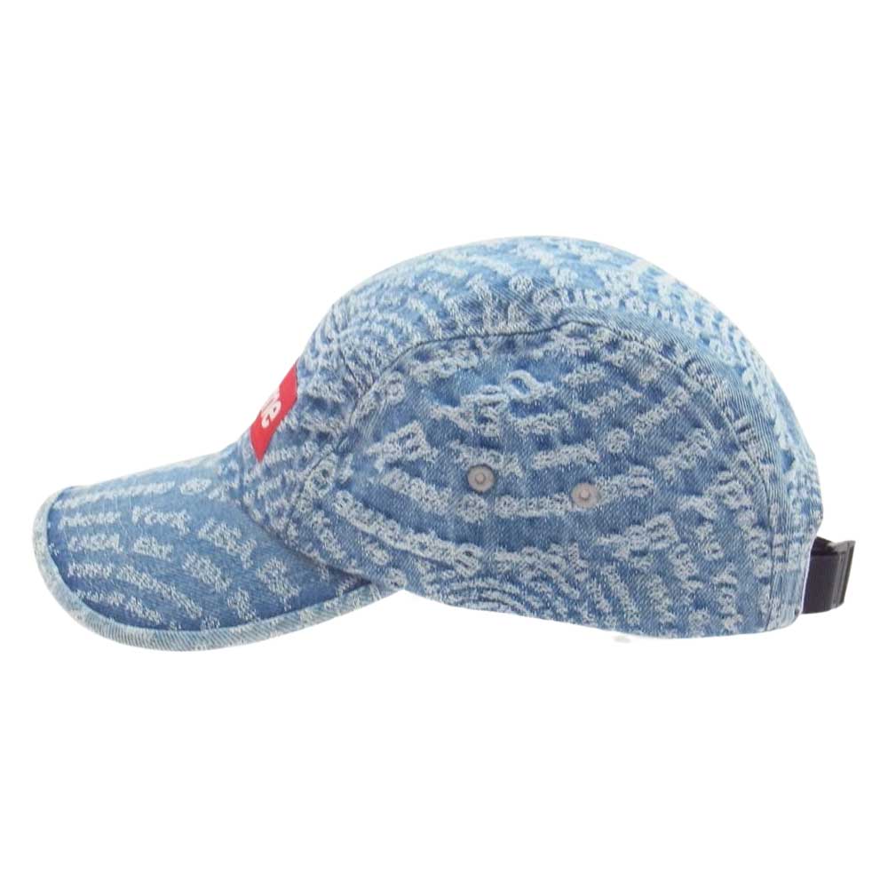 Supreme シュプリーム 21AW Circles Jacquard Denim Camp Cap サークル ジャガード デニム キャンプ キャップ インディゴブルー系【中古】