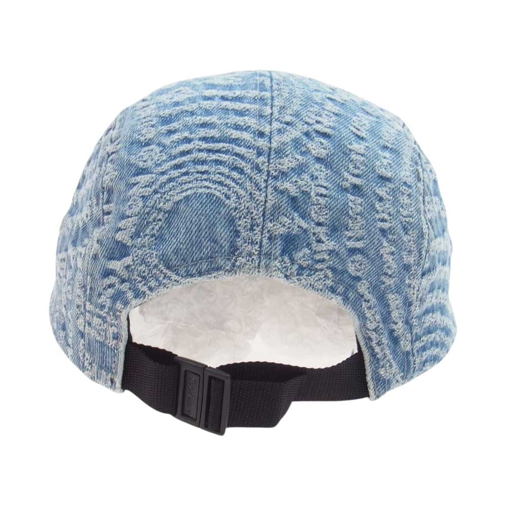 Supreme シュプリーム 21AW Circles Jacquard Denim Camp Cap サークル ジャガード デニム キャンプ キャップ インディゴブルー系【中古】