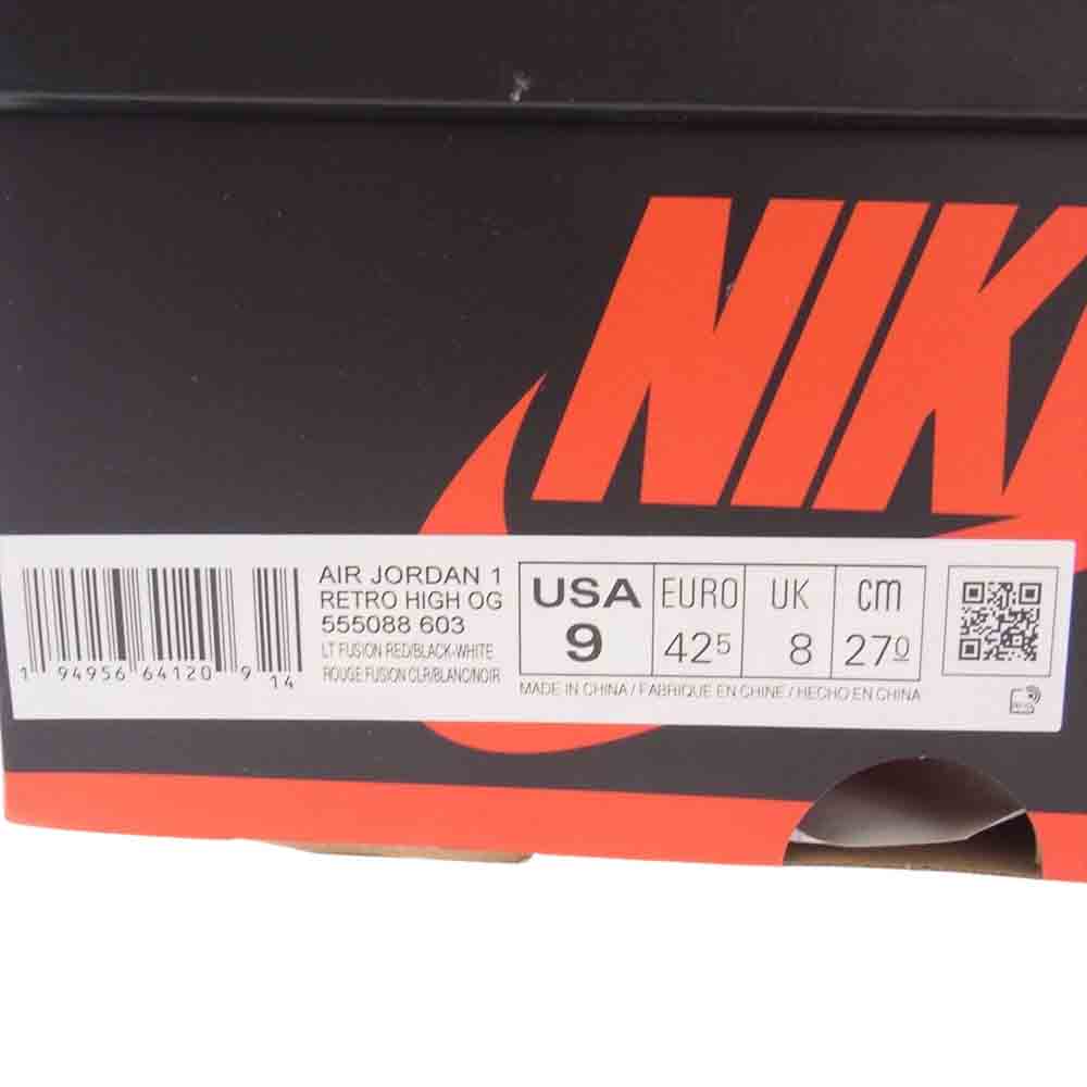 NIKE ナイキ 555088-603 AIR JORDAN 1 RETRO HIGH OG エア ジョーダン 1 レトロ ハイ オリジナル スニーカー オレンジ系 27.0cm【新古品】【未使用】【中古】