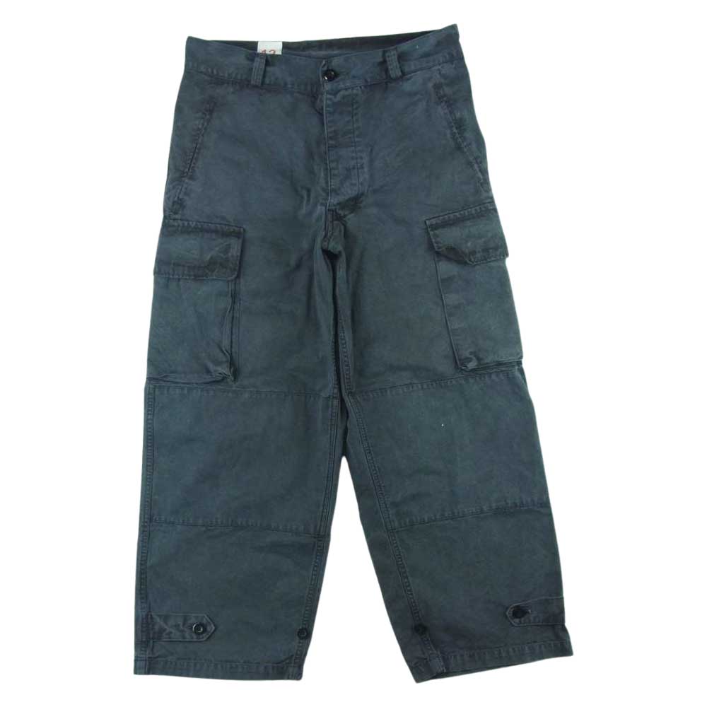 ウティ PANTALON BLESLE コットンヘンプ M-47 ベイカー パンタロン カーゴ パンツ 日本製 ダークグレー系 12【中古】