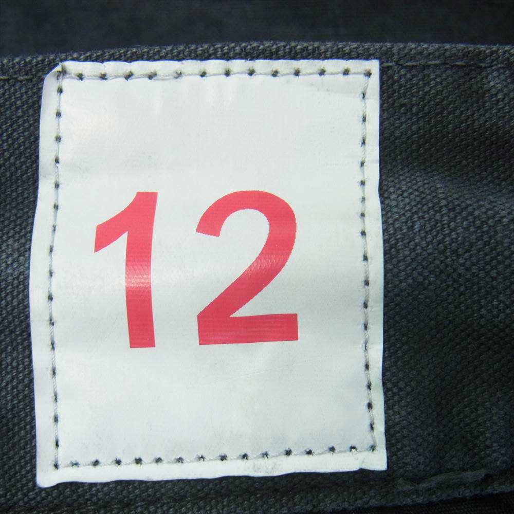 ウティ PANTALON BLESLE コットンヘンプ M-47 ベイカー パンタロン カーゴ パンツ 日本製 ダークグレー系 12【中古】