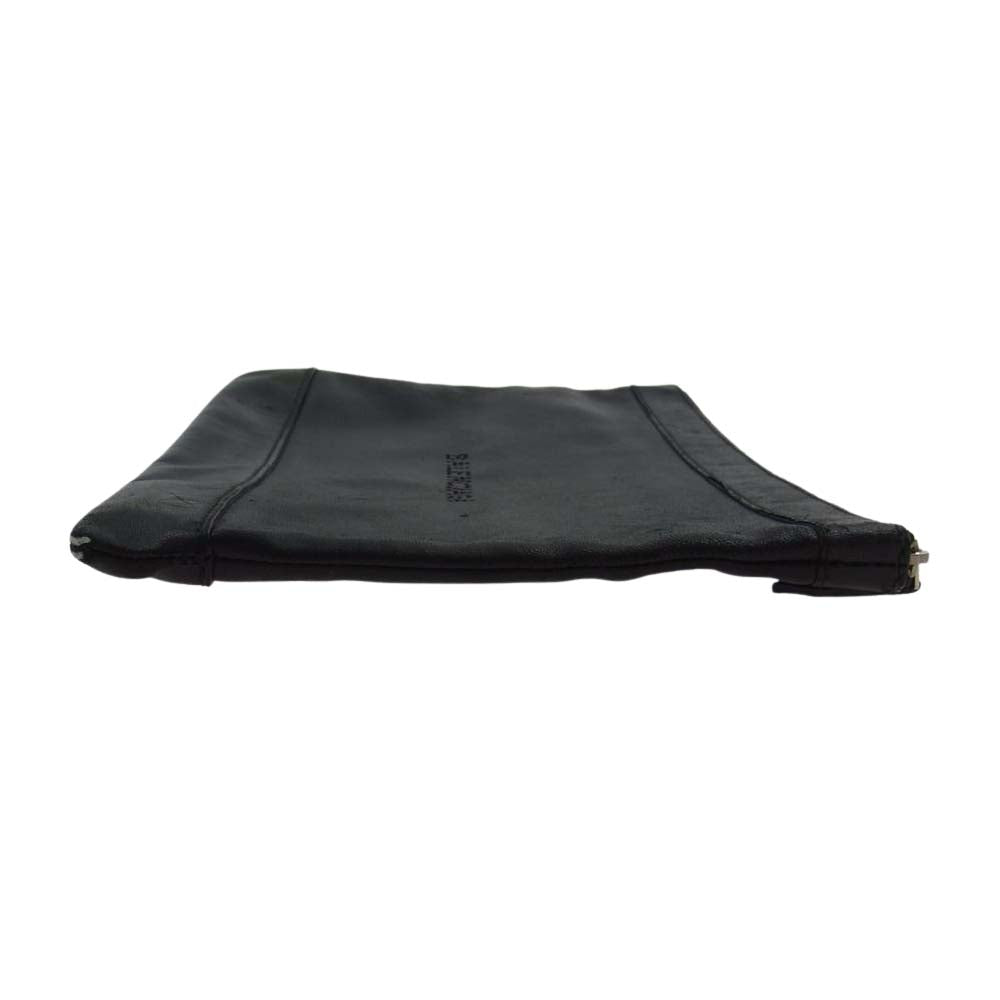 BALENCIAGA バレンシアガ 373834 パンチングロゴ レザー クラッチバッグ ブラック系【中古】