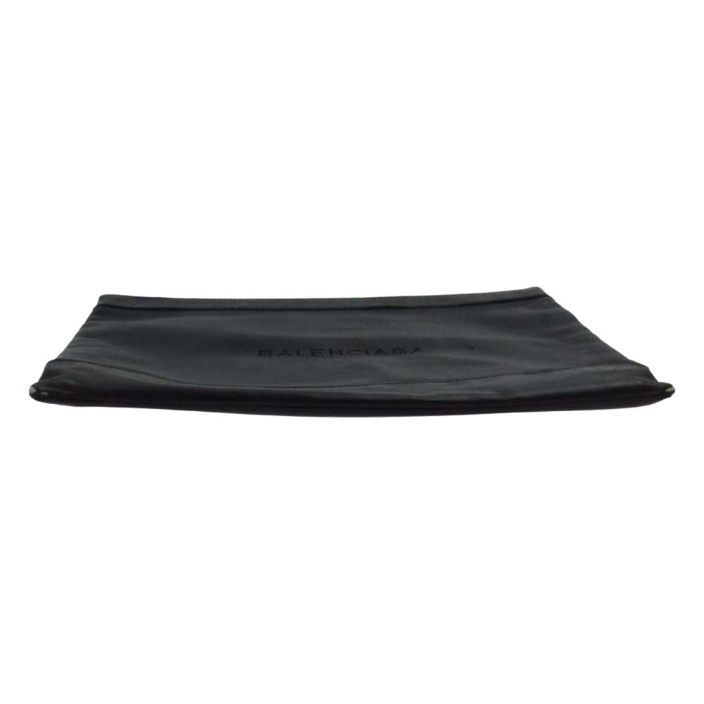 BALENCIAGA バレンシアガ 373834 パンチングロゴ レザー クラッチバッグ ブラック系【中古】