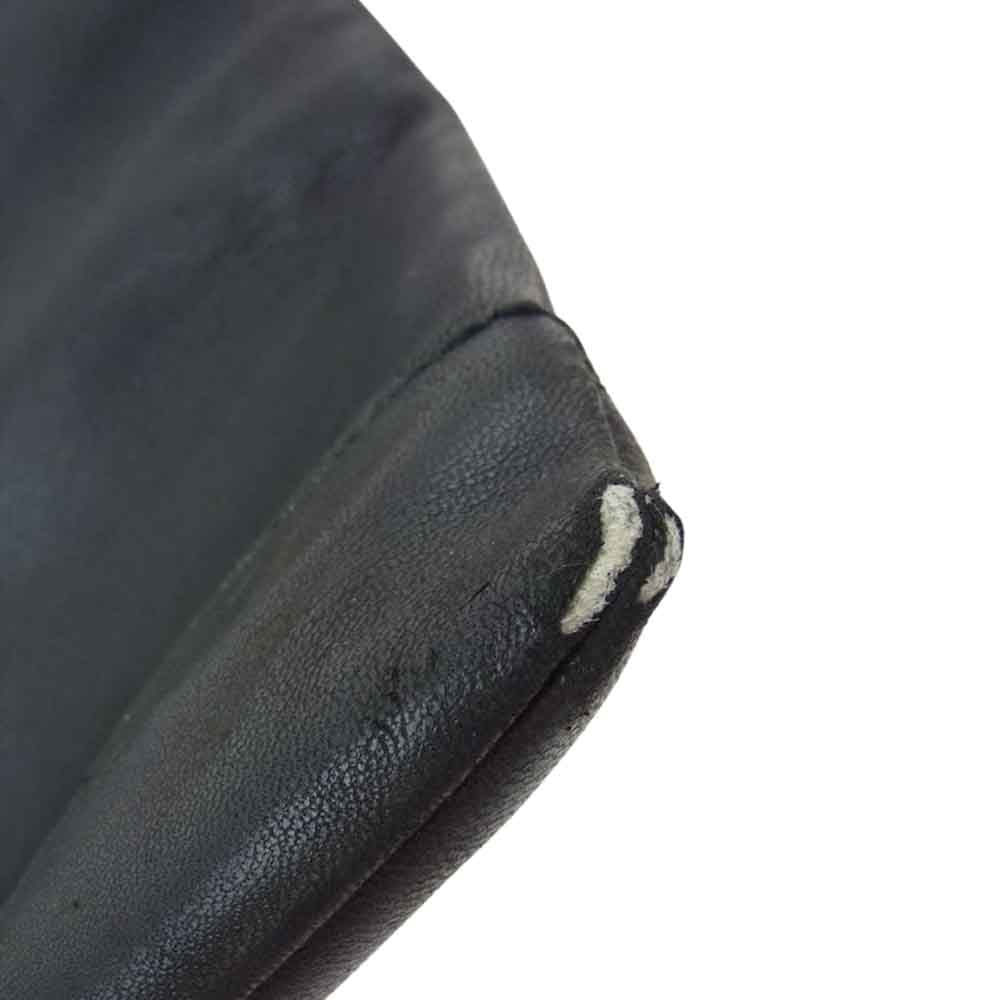 BALENCIAGA バレンシアガ 373834 パンチングロゴ レザー クラッチバッグ ブラック系【中古】