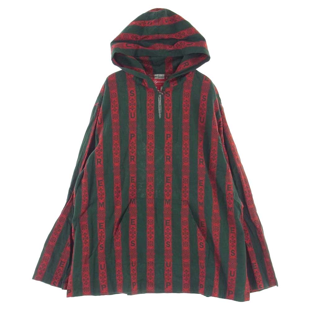 Supreme シュプリーム 22SS Baja Hooded Shirt バハ フーデッド シャツ メキシカン パーカー レッド系 グリーン系 L【中古】