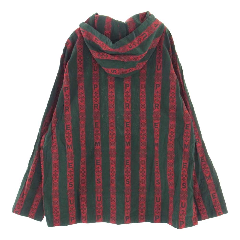 Supreme シュプリーム 22SS Baja Hooded Shirt バハ フーデッド シャツ メキシカン パーカー レッド系 グリーン系 L【中古】