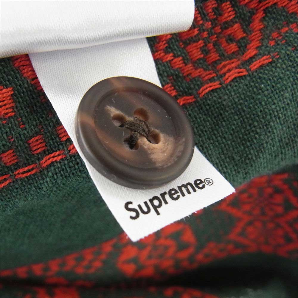 Supreme シュプリーム 22SS Baja Hooded Shirt バハ フーデッド シャツ メキシカン パーカー レッド系 グリーン系 L【中古】