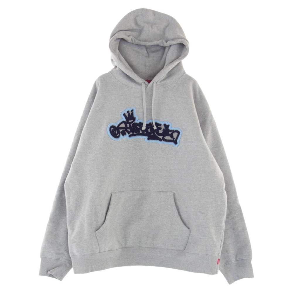Supreme シュプリーム 21SS Handstyle Hooded Sweatshirt ハンドスタイル スウェット パーカー グレー系 L【中古】