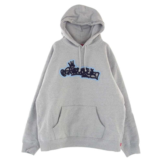 Supreme シュプリーム 21SS Handstyle Hooded Sweatshirt ハンドスタイル スウェット パーカー グレー系 L【中古】