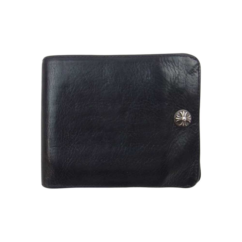 CHROME HEARTS クロムハーツ（原本無） 1SNAP 1スナップ クロスボールボタン ウォレット ブラック系【中古】