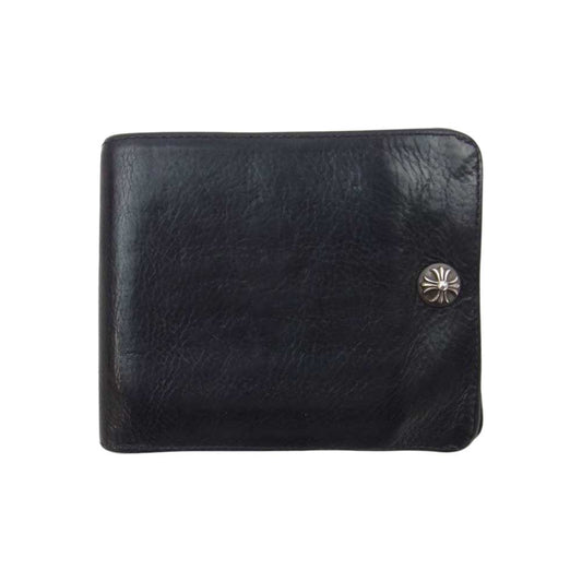 CHROME HEARTS クロムハーツ（原本無） 1SNAP 1スナップ クロスボールボタン ウォレット ブラック系【中古】