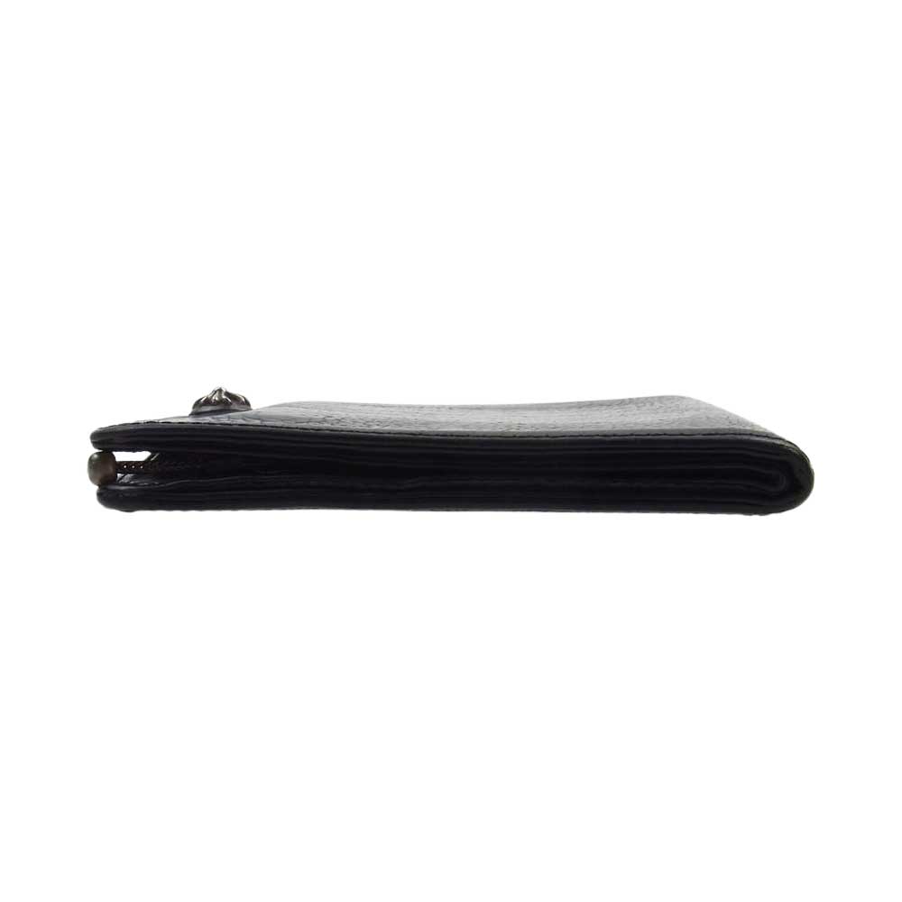 CHROME HEARTS クロムハーツ（原本無） 1SNAP 1スナップ クロスボールボタン ウォレット ブラック系【中古】