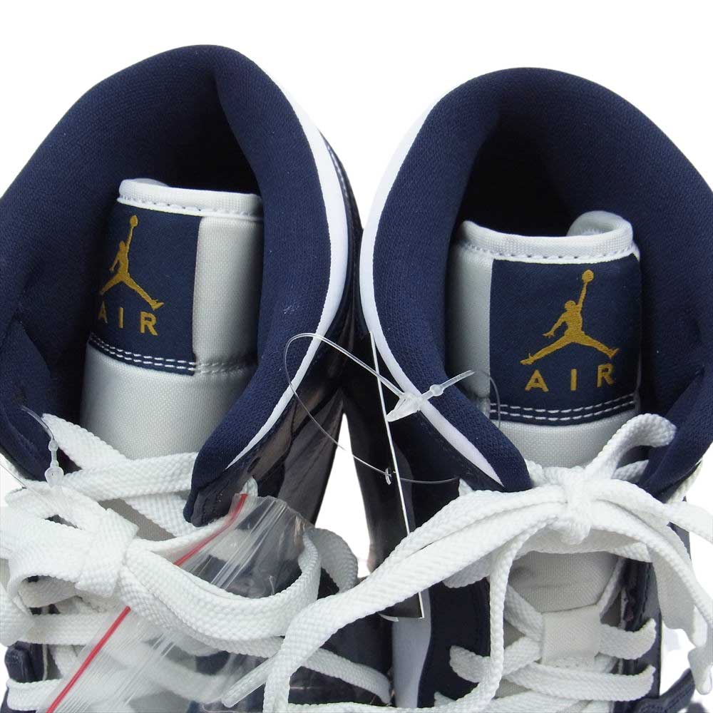NIKE ナイキ 554724-174 AIR JORDAN 1 AJ1 MID エアジョーダン ミッド スニーカー オブシディアン ネイビー系 28.5cm【新古品】【未使用】【中古】