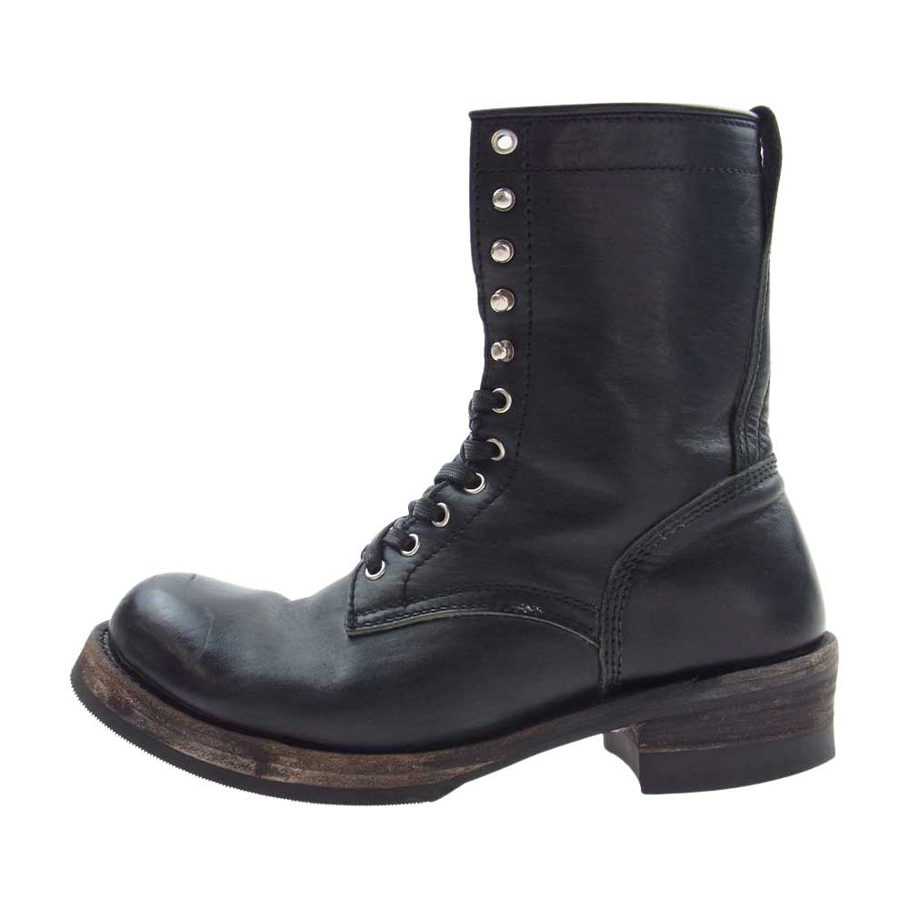 未使用　極美品　アディクトクローズ　茶心ホースハイドレースアップブーツ7 1/2 未使用 極美品 アディクトクローズ 茶心ホースハイドレースアップ