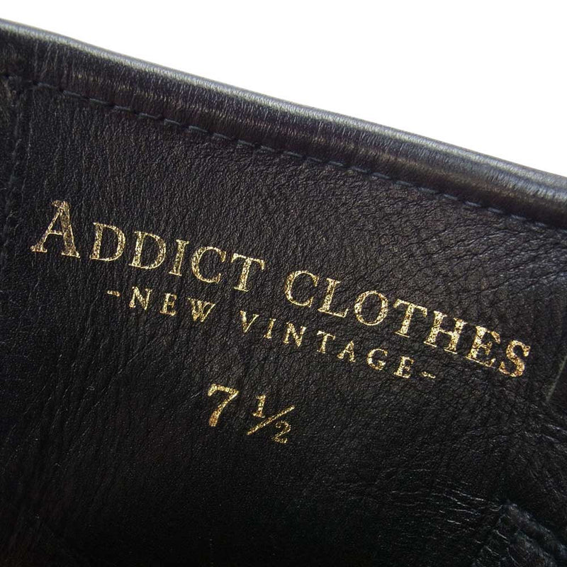 ADDICT CLOTHES アディクトクローズ HORSEHIDE LACE-UP BOOTS ホースハイド レースアップ ブーツ ブラック系 US7.5【中古】