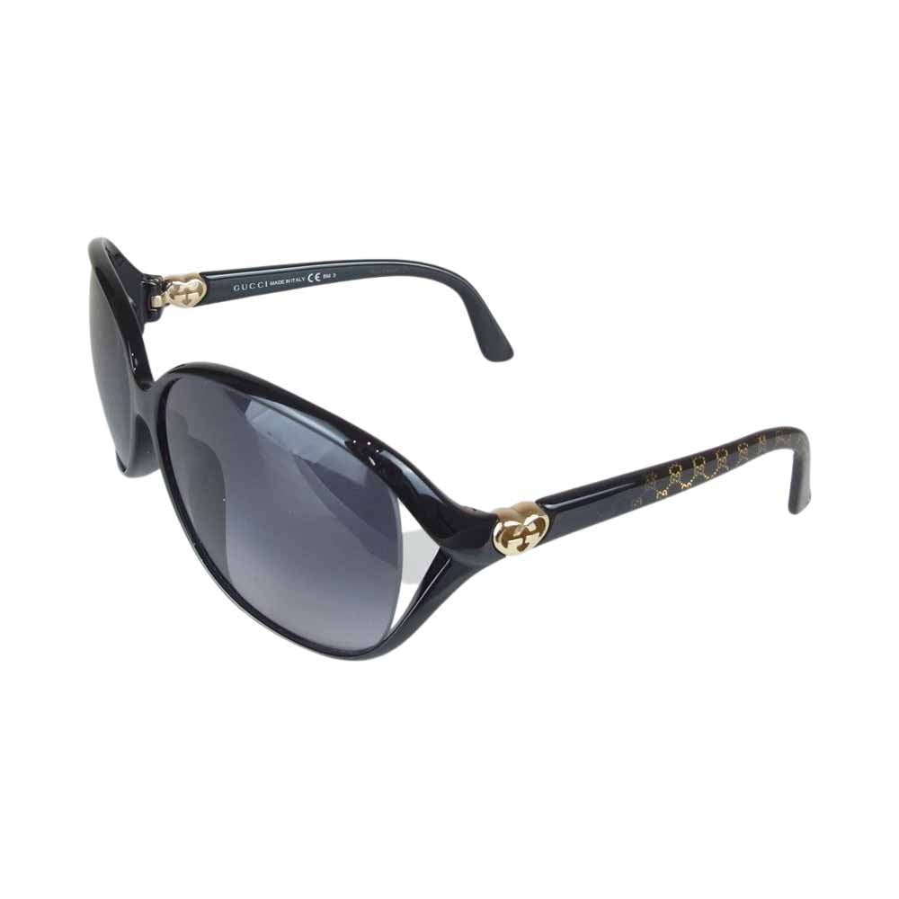 GUCCI グッチ RJU06A6DZH インターロッキングG ハート サングラス ブラック系 64□13-125【中古】