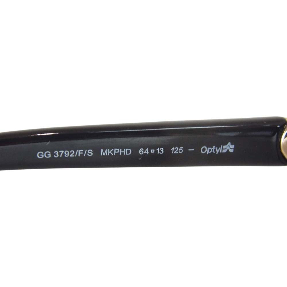 GUCCI グッチ RJU06A6DZH インターロッキングG ハート サングラス ブラック系 64□13-125【中古】