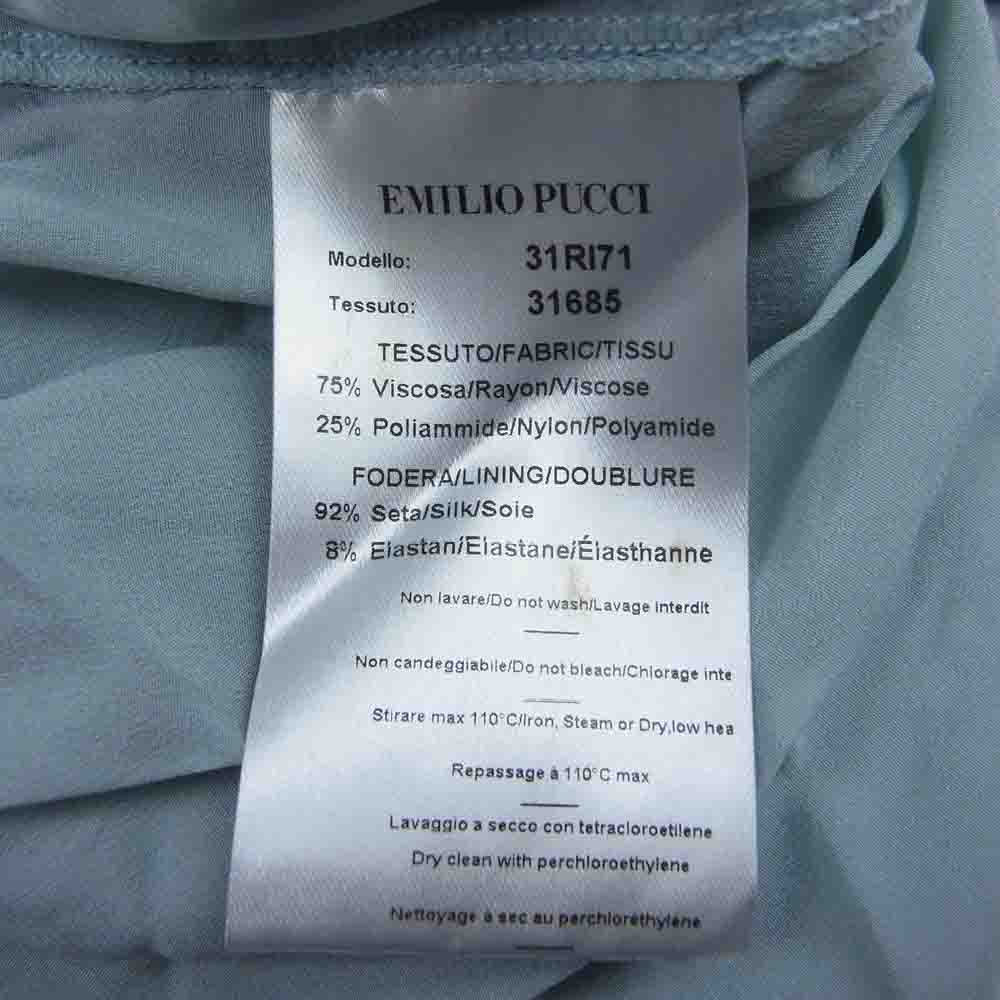 Emilio Pucci エミリオプッチ 31RI71 イタリア製 ワンショルダー 総レース ワンピース ドレス ブラック系 36【中古】