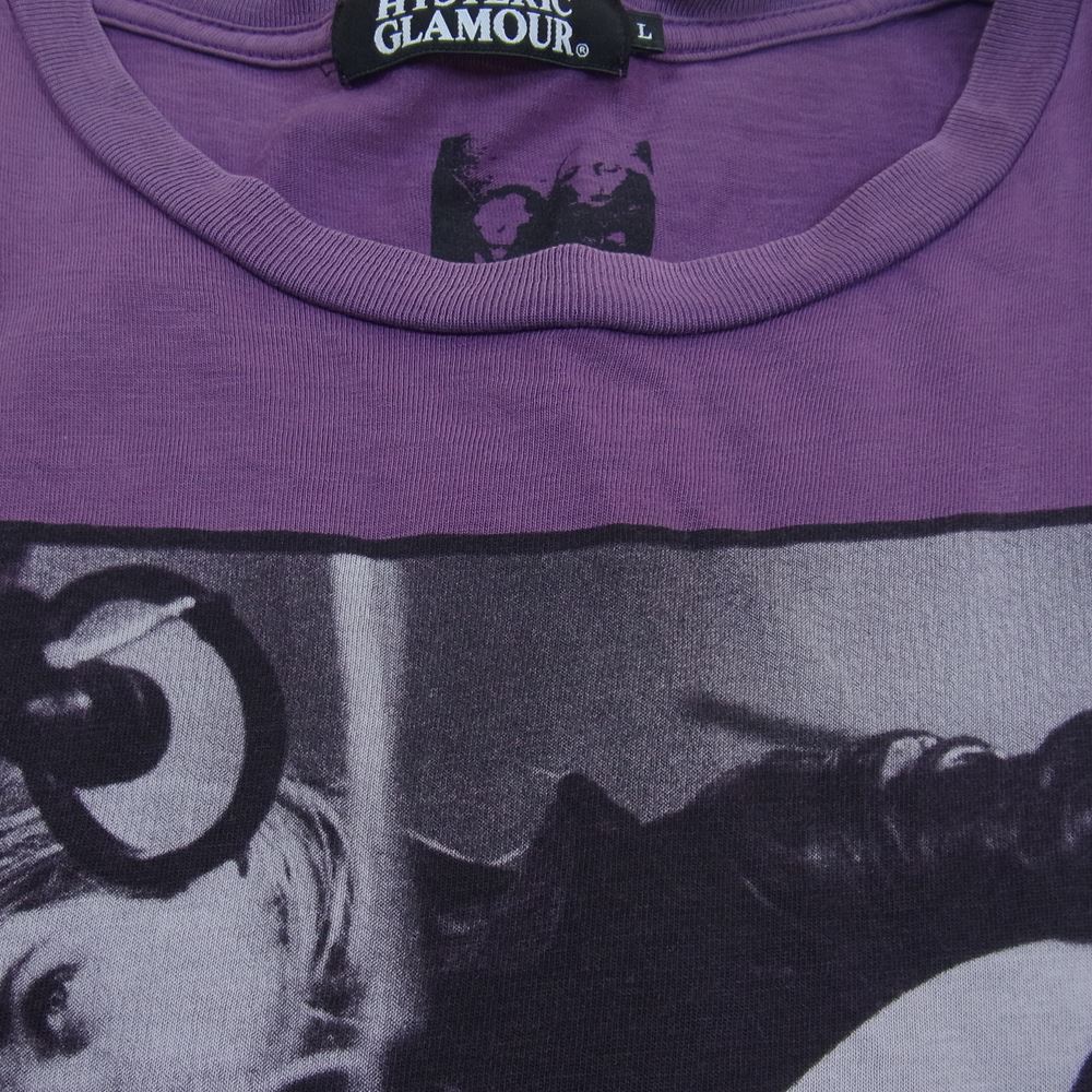 HYSTERIC GLAMOUR ヒステリックグラマー 4CT-5813 HELLO HOW LOW KURT COBAIN Tee カートコバーン フォトプリント 半袖 Tシャツ パープル系 L【中古】