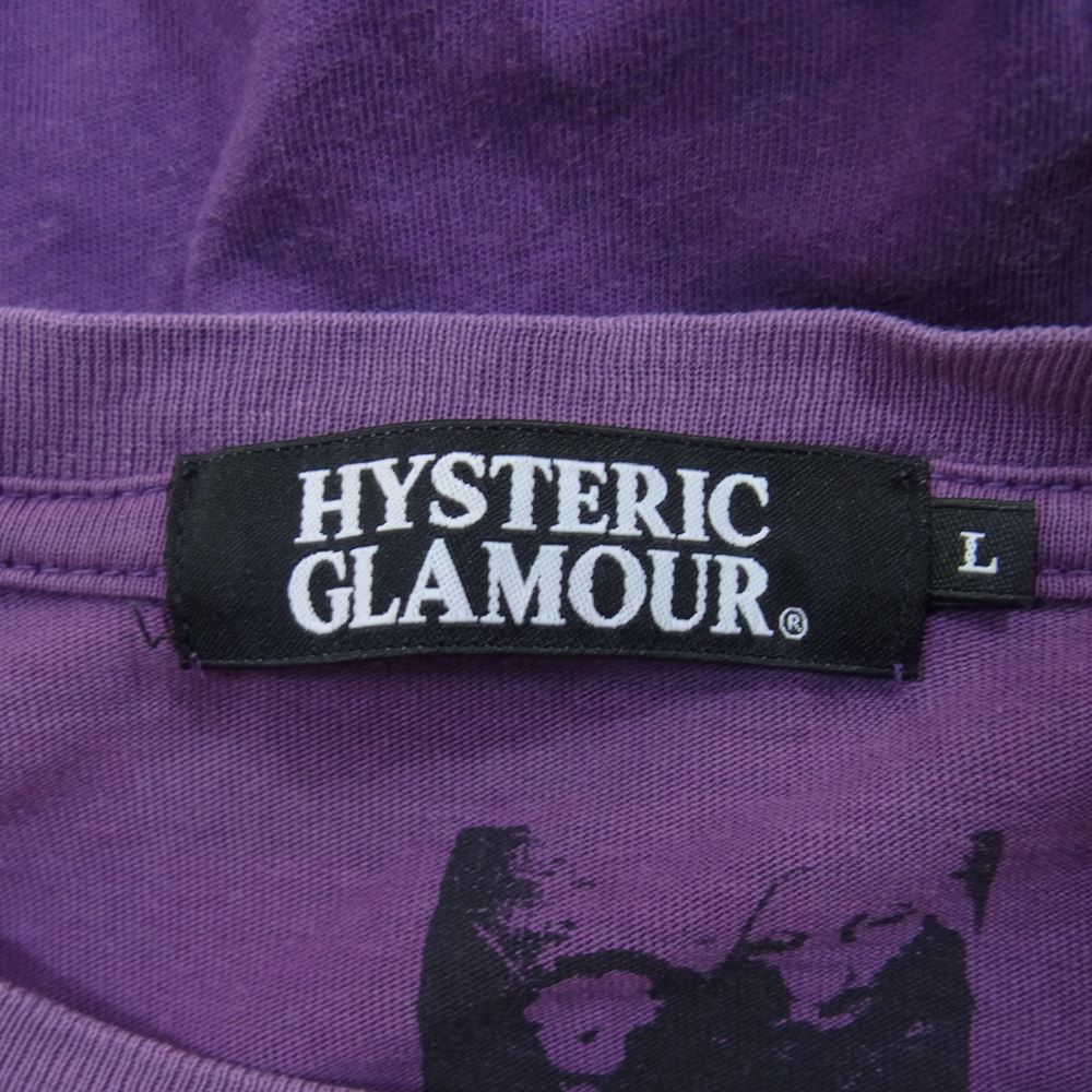 HYSTERIC GLAMOUR ヒステリックグラマー 4CT-5813 HELLO HOW LOW KURT COBAIN Tee カートコバーン フォトプリント 半袖 Tシャツ パープル系 L【中古】