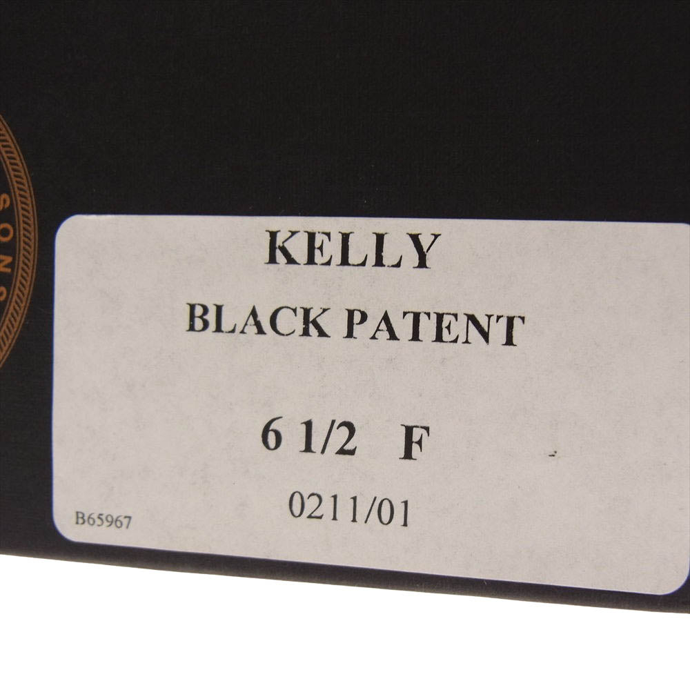 ジョセフチーニー KELLY ケリー パテント エナメル プレーントゥ シューズ ブラック系【美品】【中古】